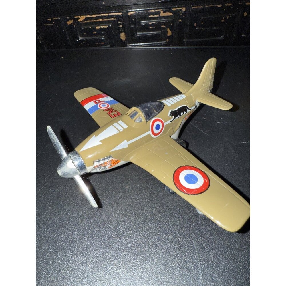 Vintage Schylling Aluminum Tin Toy Panther K502 Airplane Military Aircraft